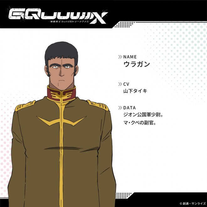 Official setting art from Mobile Suit Gundam GQuuuuuuX featuring the newly unveiled GFreD Unit, Sayla’s custom mobile suit, and new character visuals